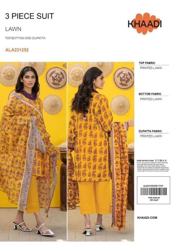Khaadi 3 pc lawn